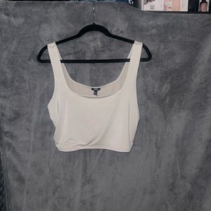 Womens Beige Expeess sleeveless crop top